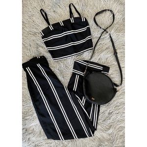 Black and white stripe crop top!